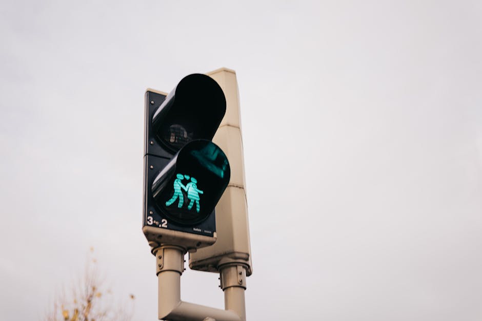 Closeup of a Green Pedestrian Light