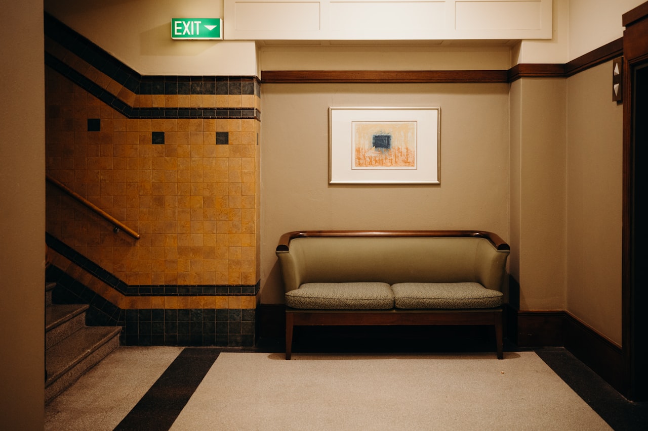 Boutique hotel lobby