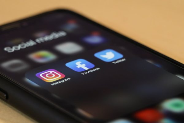 Social media apps on a smartphone